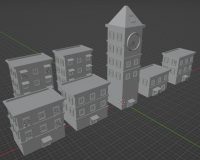 Buildings collectioin in Blender