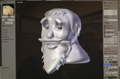 Picture of in-progress Father Gabriel's head in Blender