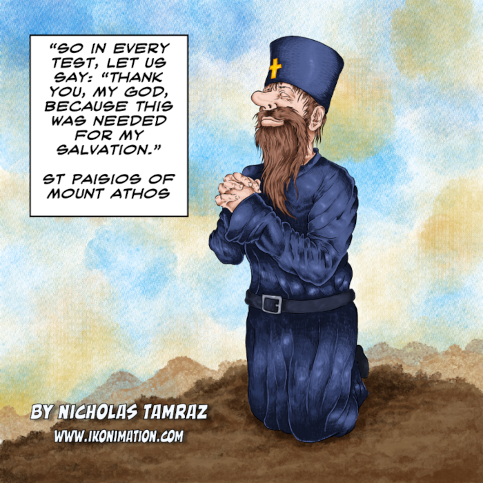 Father Gabriel Thanks God Comic by Nicholas Tamraz
