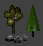 Render Trees and Rocks