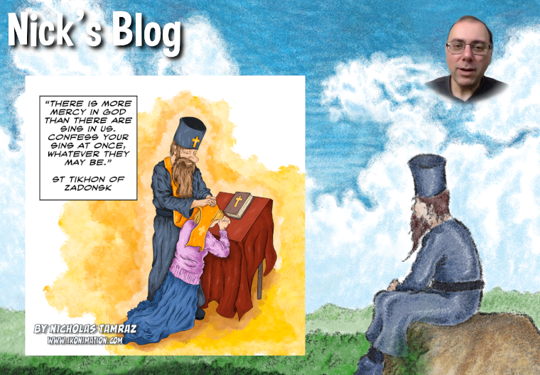 Click to view the Making of Confession Orthodox Christian comic strip