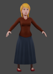 Render of Sharon 3D model created in Blender