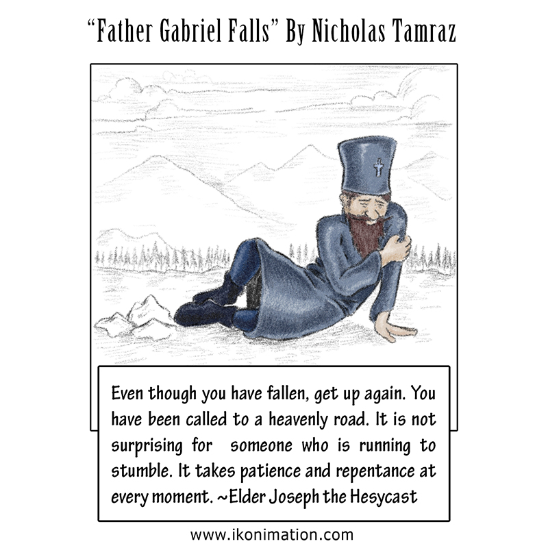 Father Gabriel Falls Comic Strip by Nicholas Tamraz
